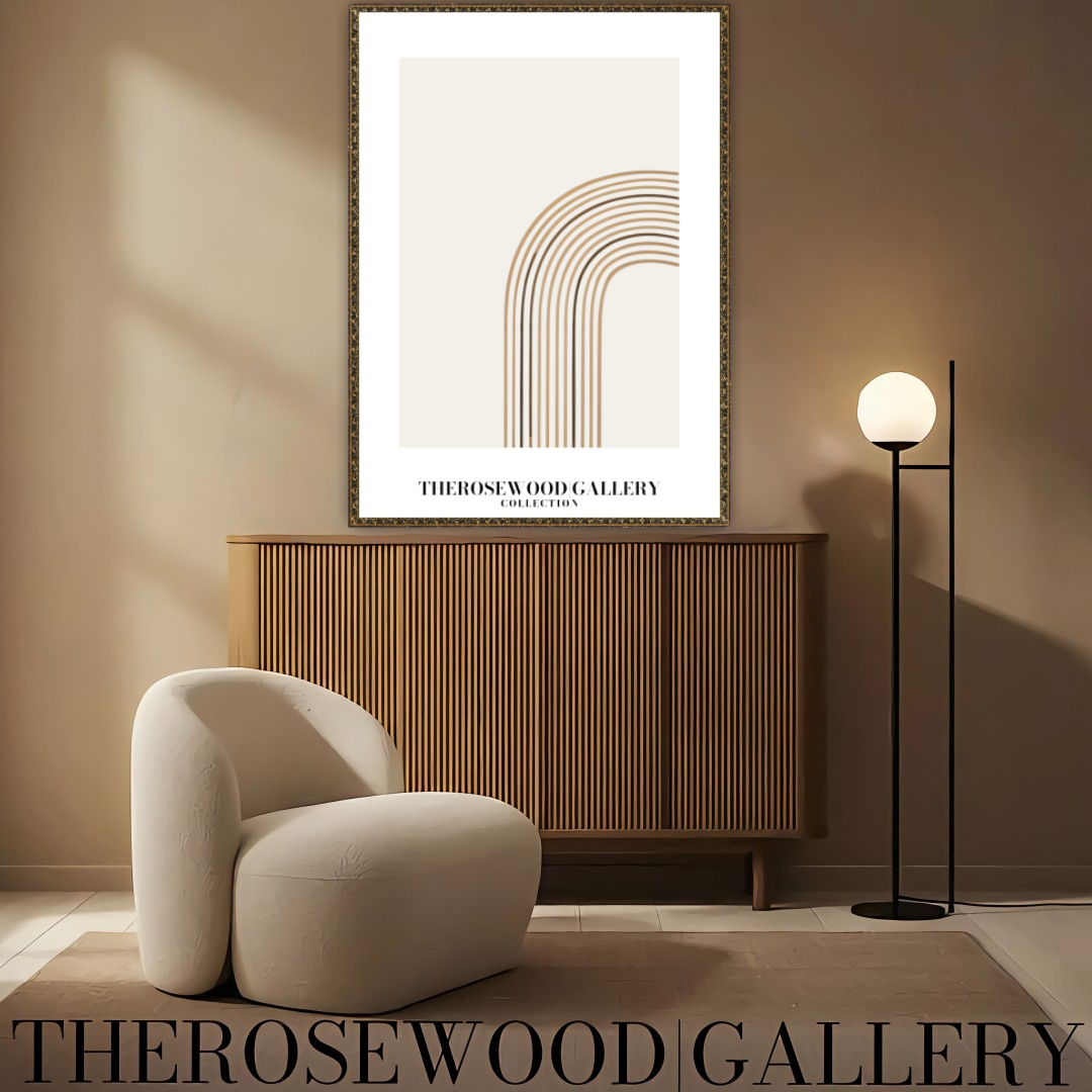 Impression numérique abstraite contemporaine | Téléchargement instantané | Palette neutre | Décoration intérieure élégante | Couleurs pâles | Orange-marron doux | Arc