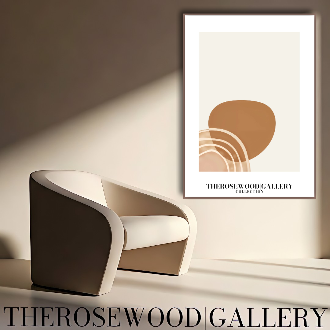 Minimal Abstract Digital Wall Art | Instant Download | Peaceful Neutral Shades | Stylish Interior Decor | Light Muted Hues | Curve Shapes | Cercle Line
