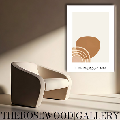 Minimal Abstract Digital Wall Art | Instant Download | Peaceful Neutral Shades | Stylish Interior Decor | Light Muted Hues | Curve Shapes | Cercle Line