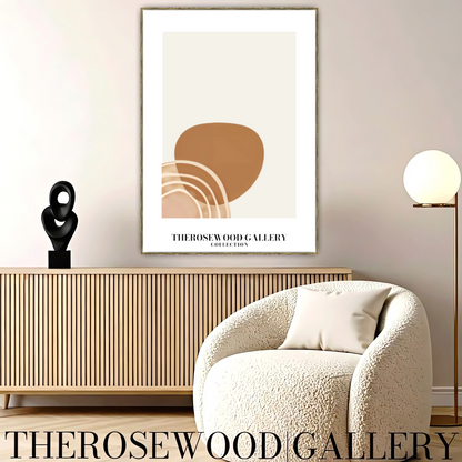 Minimal Abstract Digital Wall Art | Instant Download | Peaceful Neutral Shades | Stylish Interior Decor | Light Muted Hues | Curve Shapes | Cercle Line