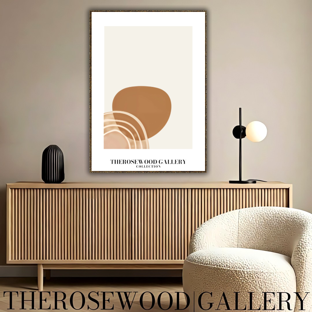 Minimal Abstract Digital Wall Art | Instant Download | Peaceful Neutral Shades | Stylish Interior Decor | Light Muted Hues | Curve Shapes | Cercle Line
