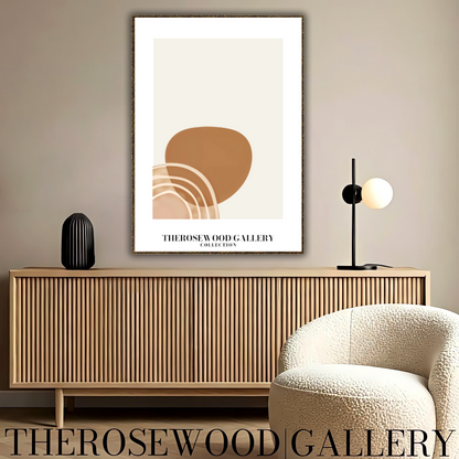 Minimal Abstract Digital Wall Art | Instant Download | Peaceful Neutral Shades | Stylish Interior Decor | Light Muted Hues | Curve Shapes | Cercle Line