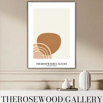Minimal Abstract Digital Wall Art | Instant Download | Peaceful Neutral Shades | Stylish Interior Decor | Light Muted Hues | Curve Shapes | Cercle Line
