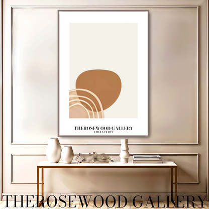Minimal Abstract Digital Wall Art | Instant Download | Peaceful Neutral Shades | Stylish Interior Decor | Light Muted Hues | Curve Shapes | Cercle Line