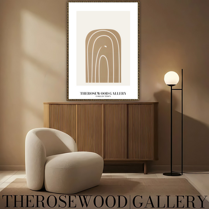 Contemporary Minimal Digital Art | Quick Instant Access | Subtle Neutral Shades | Modern Room Decor | Light Muted Colors | Arc