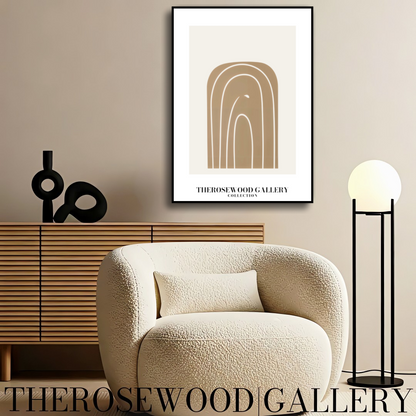 Contemporary Minimal Digital Art | Quick Instant Access | Subtle Neutral Shades | Modern Room Decor | Light Muted Colors | Arc
