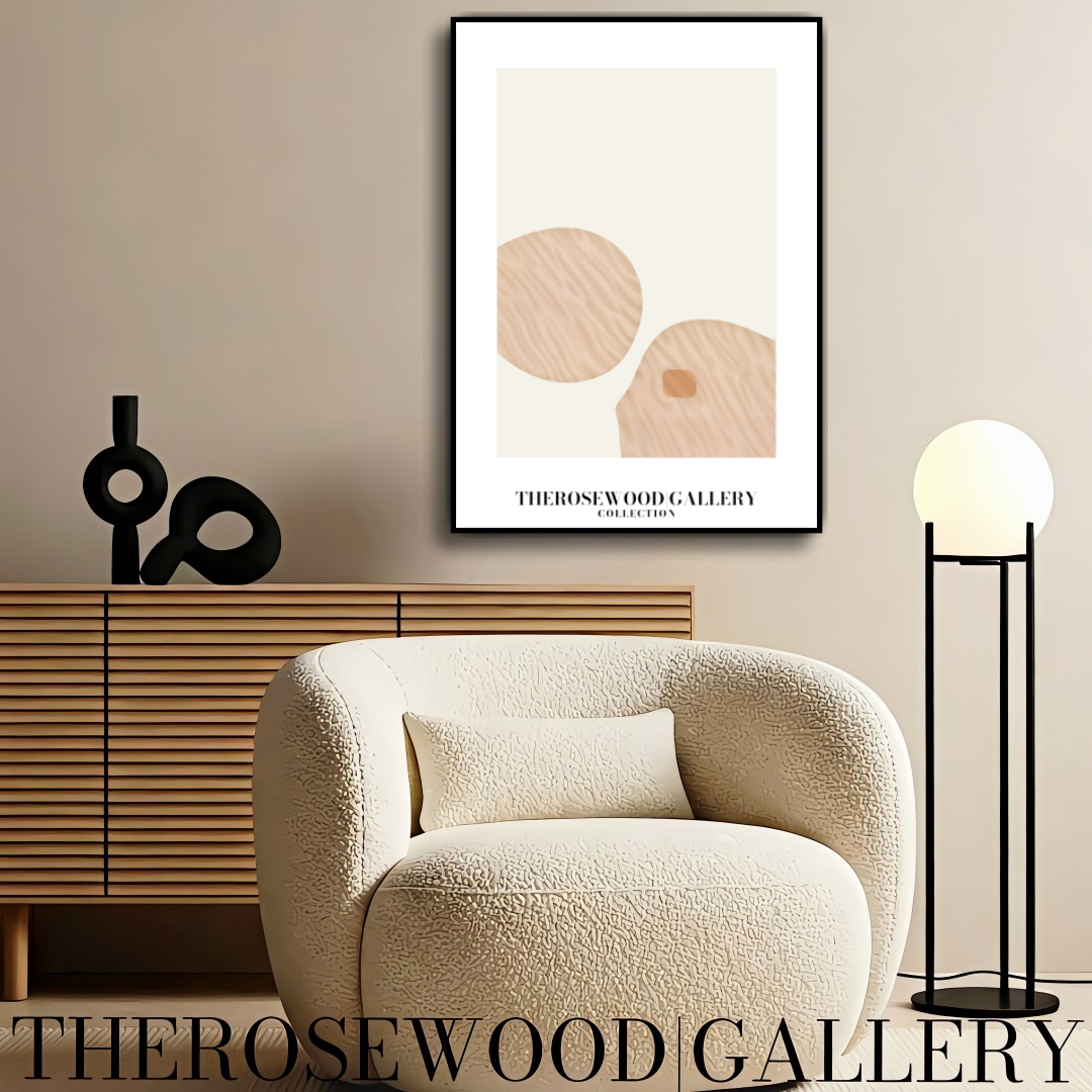Minimalist Wall Art Prints | Instant Digital Download | Cozy Neutral Tones | Sophisticated Circular Home Decor | Gentle Subdued Colors | Creamy Beige