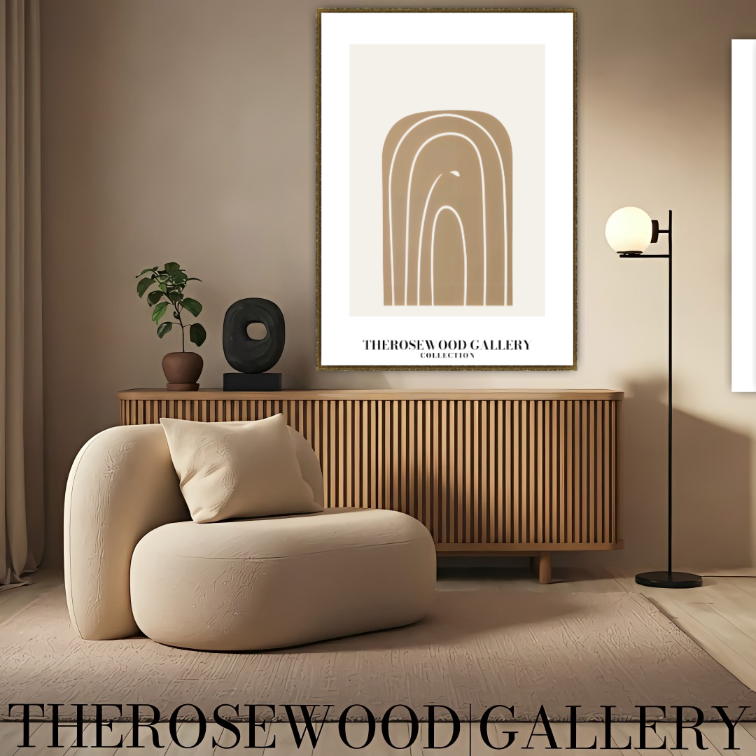 Contemporary Minimal Digital Art | Quick Instant Access | Subtle Neutral Shades | Modern Room Decor | Light Muted Colors | Arc