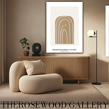 Contemporary Minimal Digital Art | Quick Instant Access | Subtle Neutral Shades | Modern Room Decor | Light Muted Colors | Arc