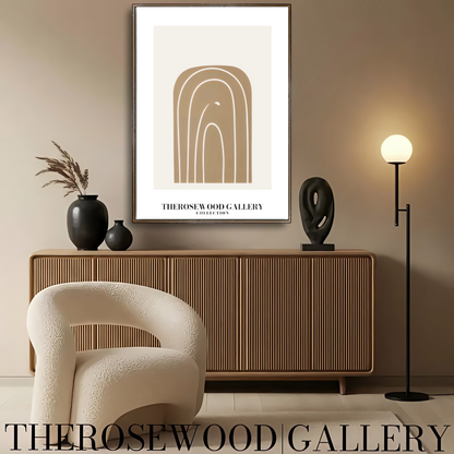 Contemporary Minimal Digital Art | Quick Instant Access | Subtle Neutral Shades | Modern Room Decor | Light Muted Colors | Arc
