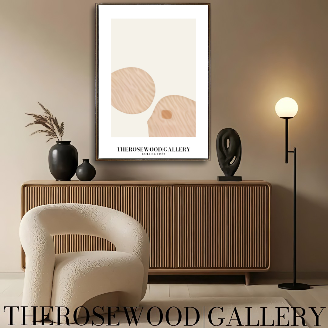 Minimalist Wall Art Prints | Instant Digital Download | Cozy Neutral Tones | Sophisticated Circular Home Decor | Gentle Subdued Colors | Creamy Beige
