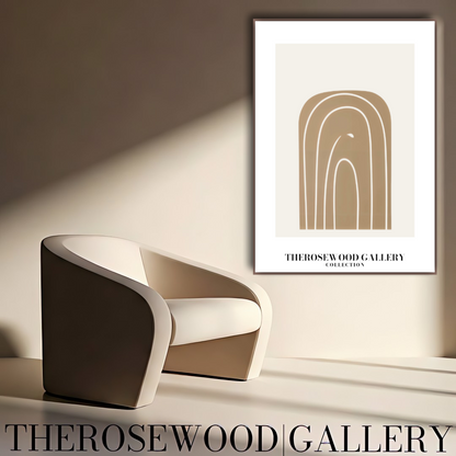 Contemporary Minimal Digital Art | Quick Instant Access | Subtle Neutral Shades | Modern Room Decor | Light Muted Colors | Arc