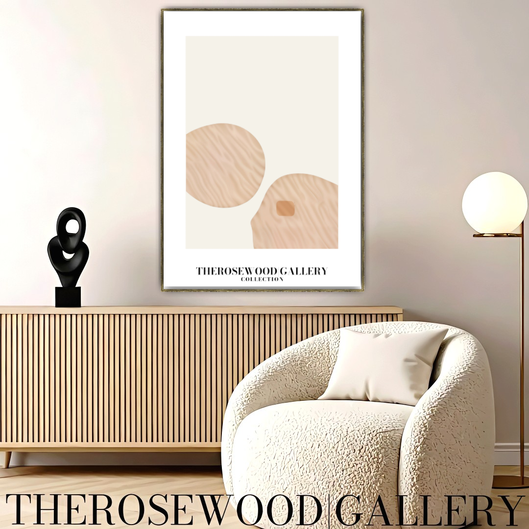 Minimalist Wall Art Prints | Instant Digital Download | Cozy Neutral Tones | Sophisticated Circular Home Decor | Gentle Subdued Colors | Creamy Beige