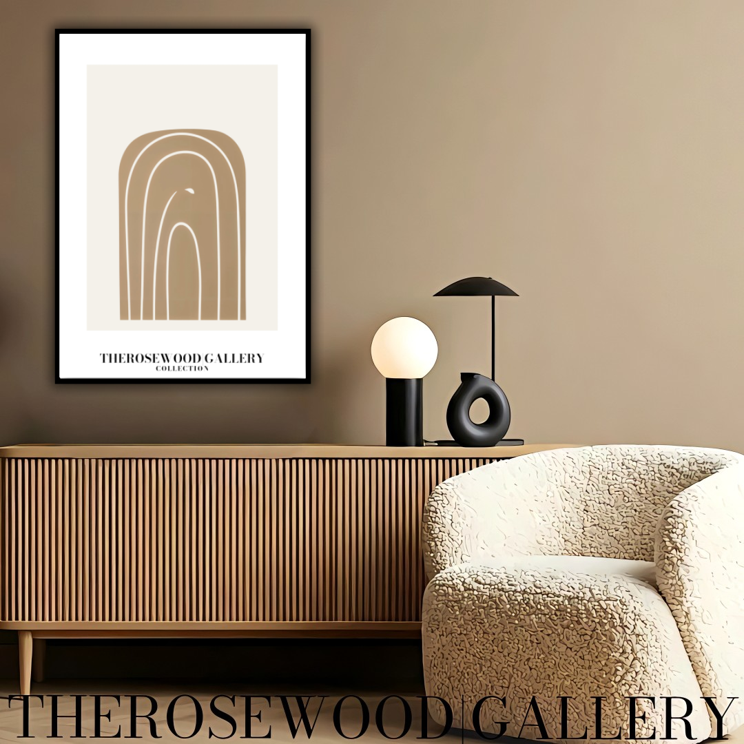Contemporary Minimal Digital Art | Quick Instant Access | Subtle Neutral Shades | Modern Room Decor | Light Muted Colors | Arc