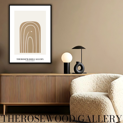 Contemporary Minimal Digital Art | Quick Instant Access | Subtle Neutral Shades | Modern Room Decor | Light Muted Colors | Arc