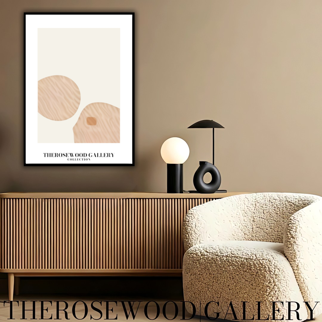 Minimalist Wall Art Prints | Instant Digital Download | Cozy Neutral Tones | Sophisticated Circular Home Decor | Gentle Subdued Colors | Creamy Beige