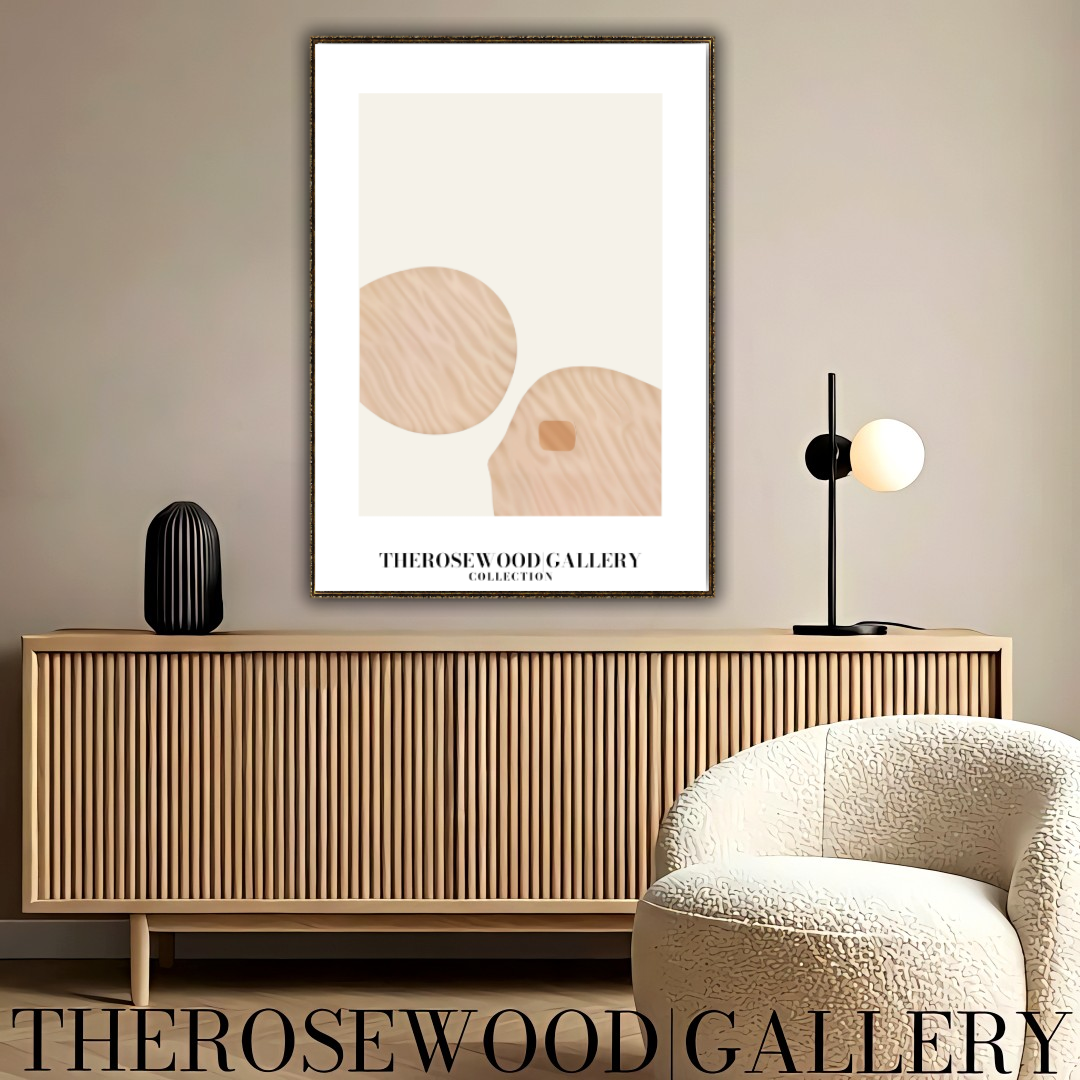 Minimalist Wall Art Prints | Instant Digital Download | Cozy Neutral Tones | Sophisticated Circular Home Decor | Gentle Subdued Colors | Creamy Beige