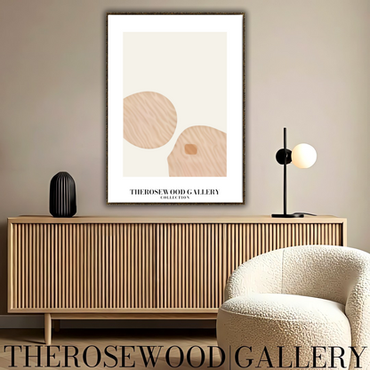 Minimalist Wall Art Prints | Instant Digital Download | Cozy Neutral Tones | Sophisticated Circular Home Decor | Gentle Subdued Colors | Creamy Beige