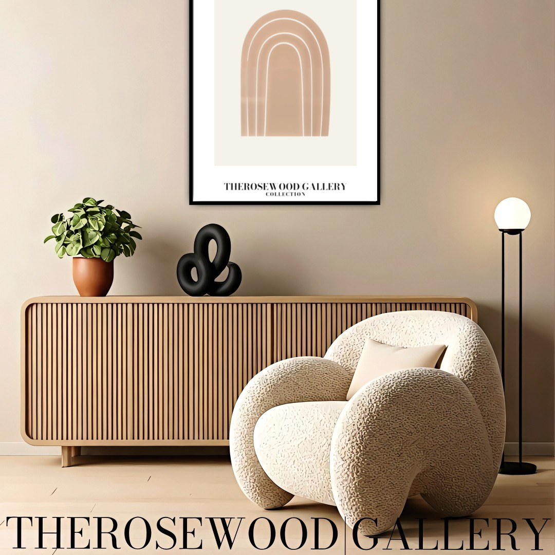 Simple Arc Digitale Kunstdrucke | Einfacher Sofort-Download | Natürliche, warme Neutraltöne | Schicke, runde Akzente im Interieur | Ruhige, dezente Palette | Hellbeige- und Blassrosa-Töne