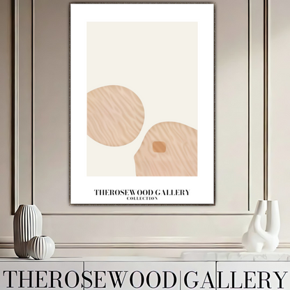 Minimalist Wall Art Prints | Instant Digital Download | Cozy Neutral Tones | Sophisticated Circular Home Decor | Gentle Subdued Colors | Creamy Beige