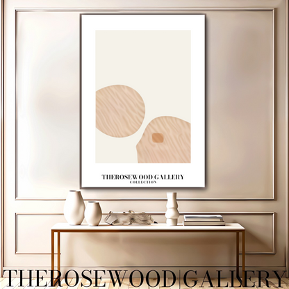 Minimalist Wall Art Prints | Instant Digital Download | Cozy Neutral Tones | Sophisticated Circular Home Decor | Gentle Subdued Colors | Creamy Beige