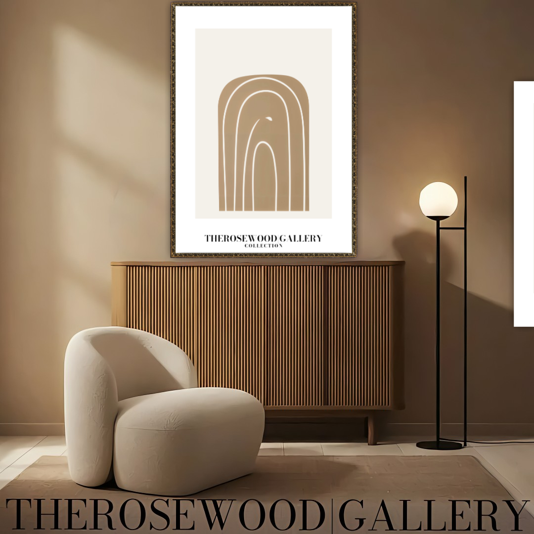 Contemporary Minimal Digital Art | Quick Instant Access | Subtle Neutral Shades | Modern Room Decor | Light Muted Colors | Arc