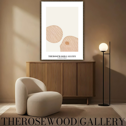 Minimalist Wall Art Prints | Instant Digital Download | Cozy Neutral Tones | Sophisticated Circular Home Decor | Gentle Subdued Colors | Creamy Beige