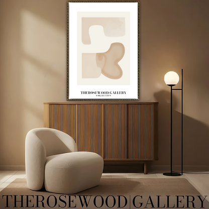Minimalist Digital Artwork | Fast Instant Download | Warm Neutral Shades | Circular Elements | Soft Muted Earth Tones | Beige Taupe Clear Colors