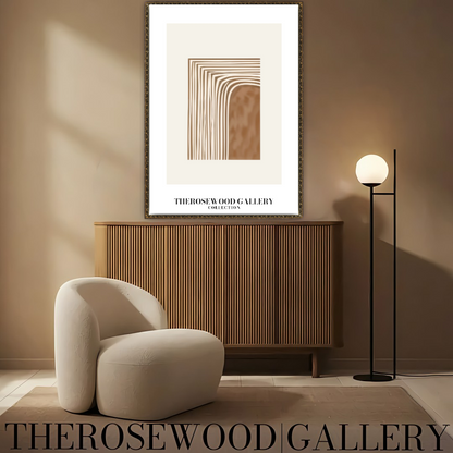 Moderne minimalistische druckbare Kunst | Sofortige digitale Lieferung | Gemütliche neutrale Farben | Zarte Linienmuster | Warme, gedämpfte Palette | Erdiges Beige-Taupe