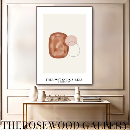Minimalist Printable Artwork | Instant Access Available | Warm Neutral Color Scheme | Stylish Circle Motifs | Soft Muted Earthy Colors | Taupe and Beige Shades