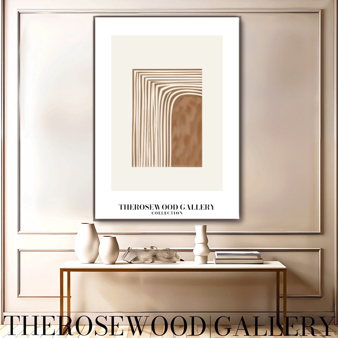 Moderne minimalistische druckbare Kunst | Sofortige digitale Lieferung | Gemütliche neutrale Farben | Zarte Linienmuster | Warme, gedämpfte Palette | Erdiges Beige-Taupe
