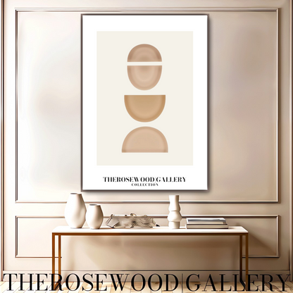 Minimalistische Wandkunstdrucke | Sofort-Download | Warme, neutrale Töne | Dezente kreisförmige Designs | Sanfte Erdfarben | Beige- und Taupe-Palette