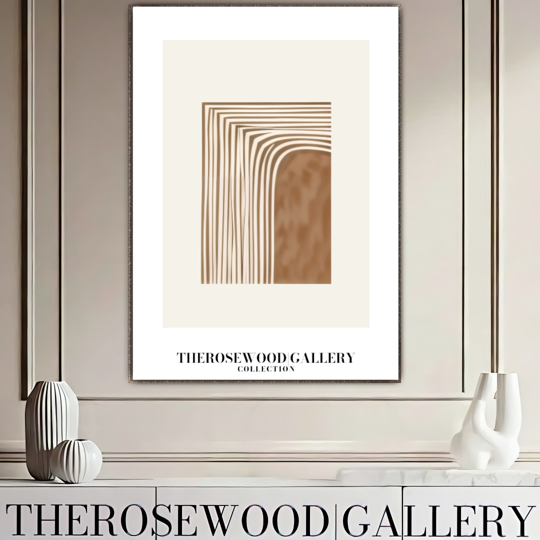 Moderne minimalistische druckbare Kunst | Sofortige digitale Lieferung | Gemütliche neutrale Farben | Zarte Linienmuster | Warme, gedämpfte Palette | Erdiges Beige-Taupe