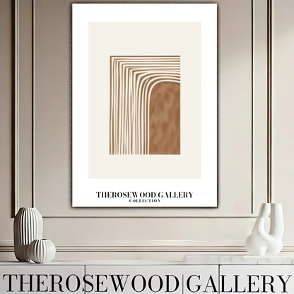 Moderne minimalistische druckbare Kunst | Sofortige digitale Lieferung | Gemütliche neutrale Farben | Zarte Linienmuster | Warme, gedämpfte Palette | Erdiges Beige-Taupe