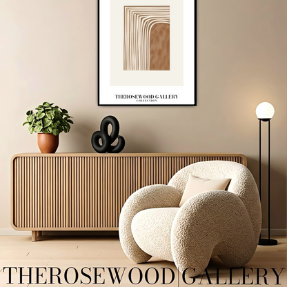 Moderne minimalistische druckbare Kunst | Sofortige digitale Lieferung | Gemütliche neutrale Farben | Zarte Linienmuster | Warme, gedämpfte Palette | Erdiges Beige-Taupe