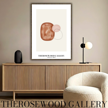 Minimalist Printable Artwork | Instant Access Available | Warm Neutral Color Scheme | Stylish Circle Motifs | Soft Muted Earthy Colors | Taupe and Beige Shades