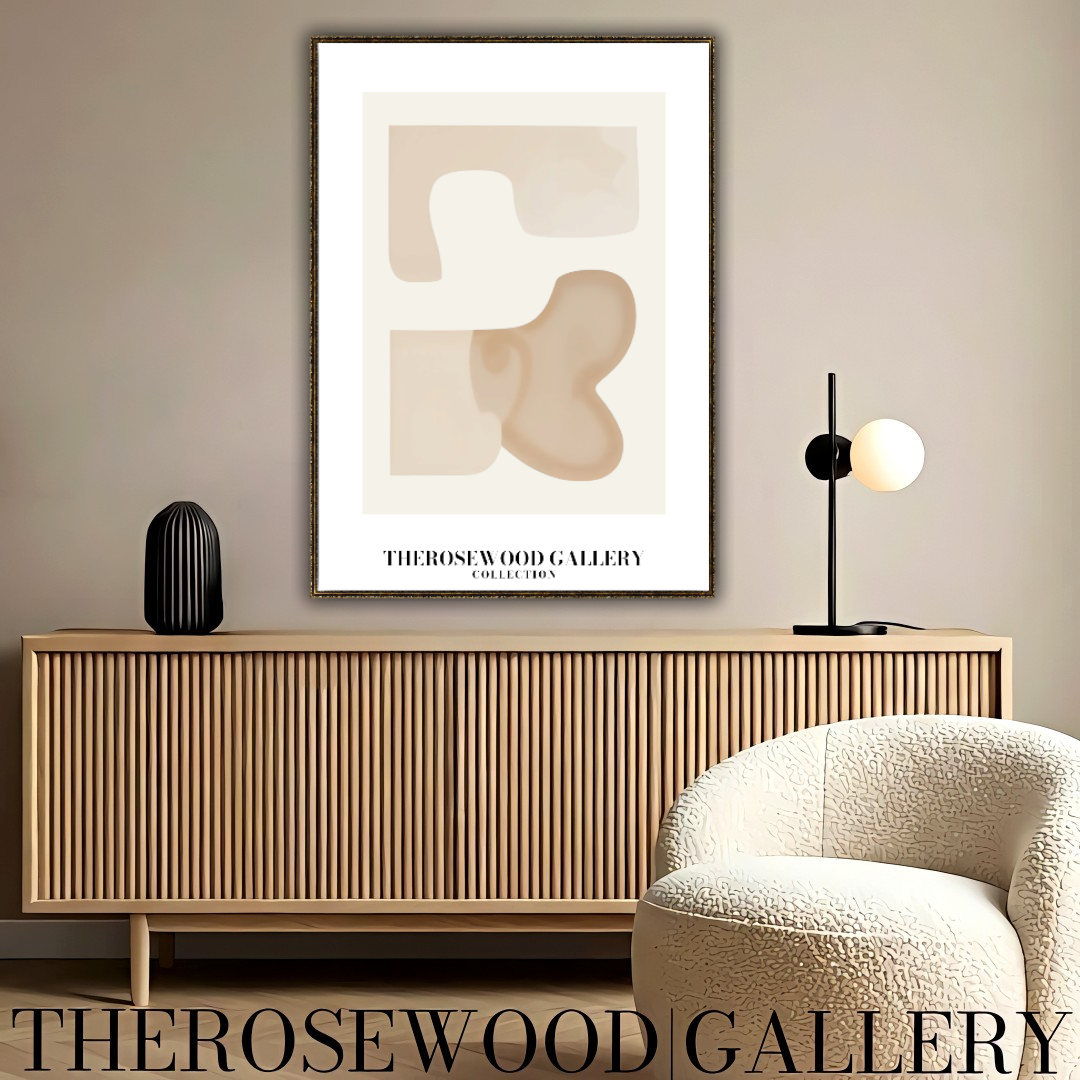 Minimalist Digital Artwork | Fast Instant Download | Warm Neutral Shades | Circular Elements | Soft Muted Earth Tones | Beige Taupe Clear Colors