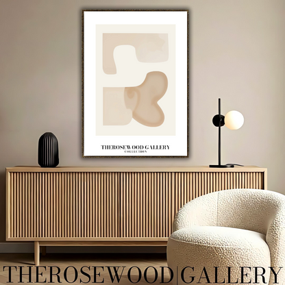 Minimalist Digital Artwork | Fast Instant Download | Warm Neutral Shades | Circular Elements | Soft Muted Earth Tones | Beige Taupe Clear Colors