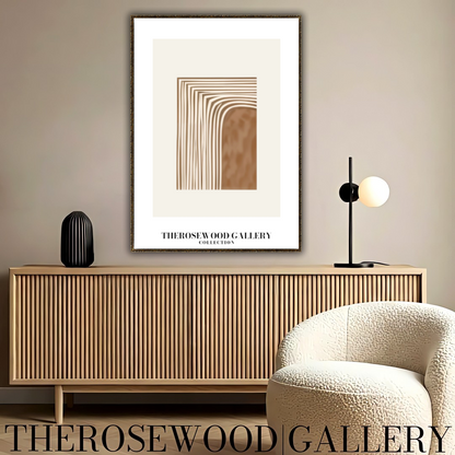Moderne minimalistische druckbare Kunst | Sofortige digitale Lieferung | Gemütliche neutrale Farben | Zarte Linienmuster | Warme, gedämpfte Palette | Erdiges Beige-Taupe