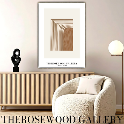Moderne minimalistische druckbare Kunst | Sofortige digitale Lieferung | Gemütliche neutrale Farben | Zarte Linienmuster | Warme, gedämpfte Palette | Erdiges Beige-Taupe