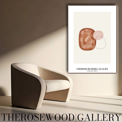 Minimalist Printable Artwork | Instant Access Available | Warm Neutral Color Scheme | Stylish Circle Motifs | Soft Muted Earthy Colors | Taupe and Beige Shades