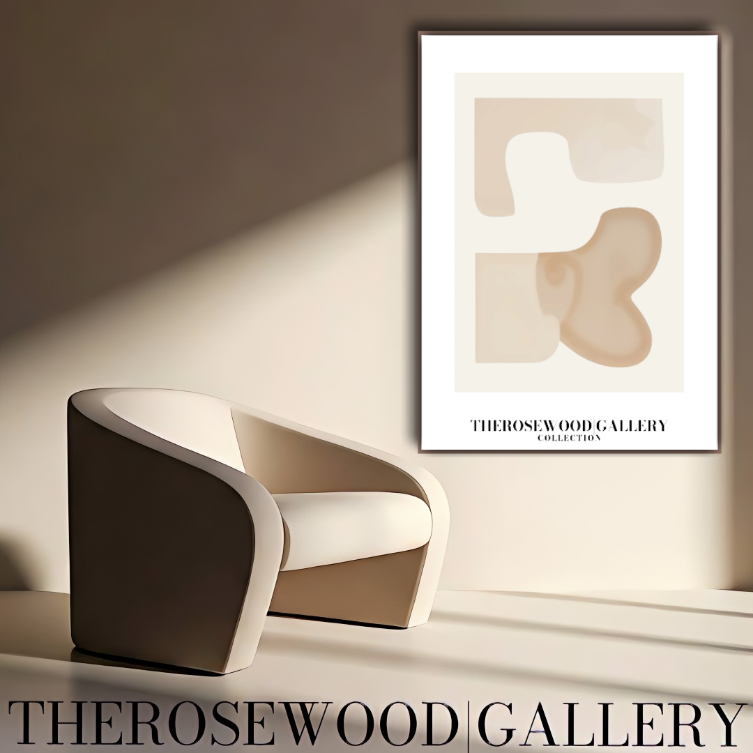 Minimalist Digital Artwork | Fast Instant Download | Warm Neutral Shades | Circular Elements | Soft Muted Earth Tones | Beige Taupe Clear Colors