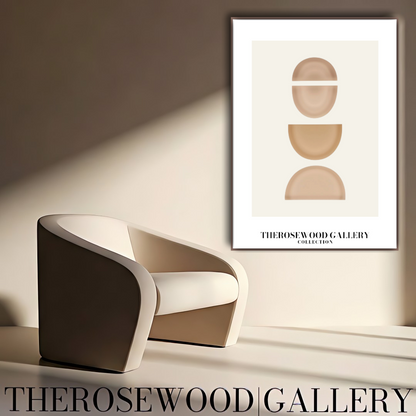 Minimalistische Wandkunstdrucke | Sofort-Download | Warme, neutrale Töne | Dezente kreisförmige Designs | Sanfte Erdfarben | Beige- und Taupe-Palette