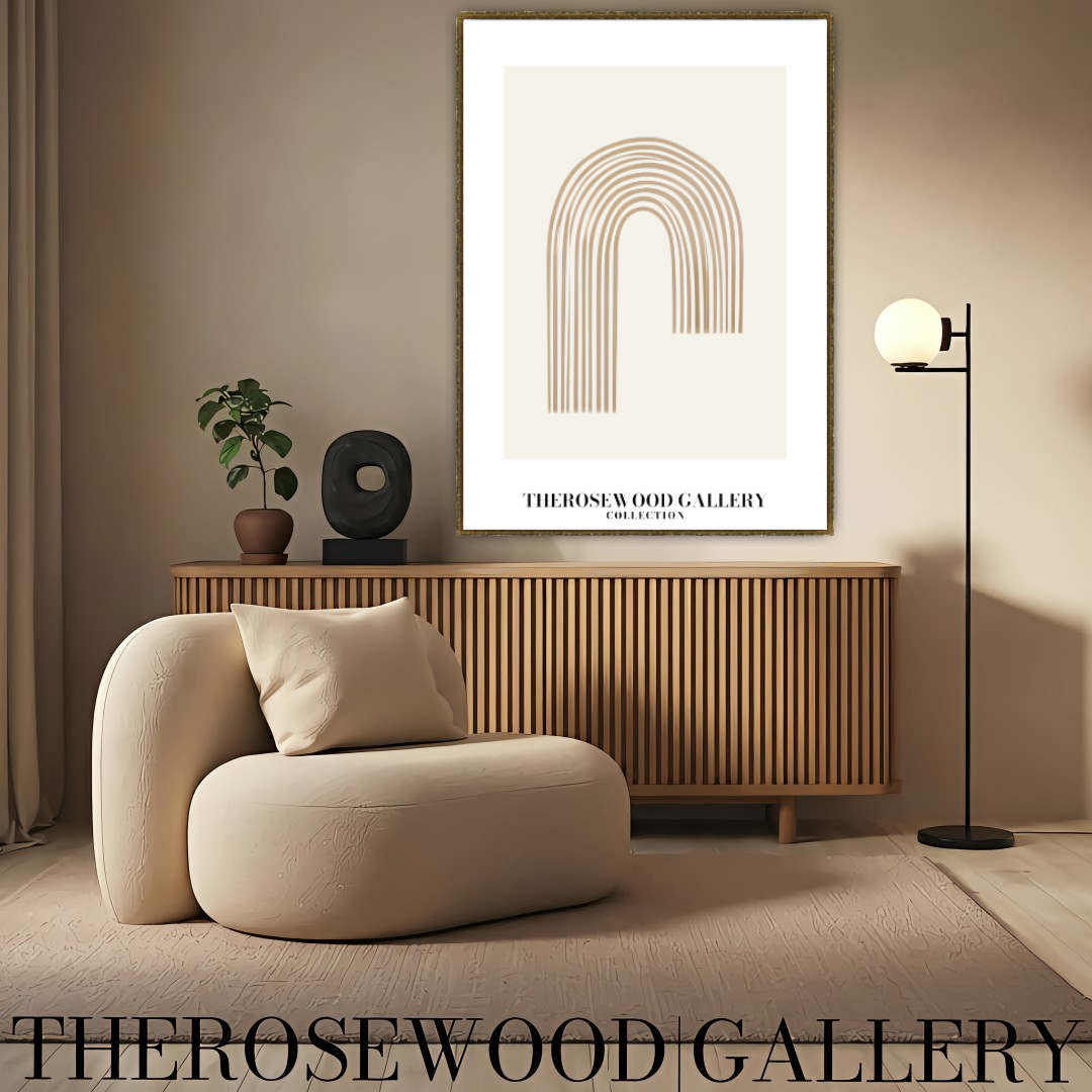 Simple Printable Wall Decor | Instant Access | Warm Neutral Color Palette | Graceful Arc Lines Designs | Subtle Muted Hues | Taupe Beige Tones