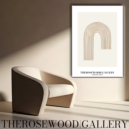 Simple Printable Wall Decor | Instant Access | Warm Neutral Color Palette | Graceful Arc Lines Designs | Subtle Muted Hues | Taupe Beige Tones