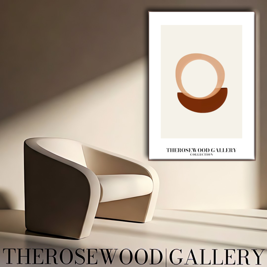 Modern Printable Wall Art | Quick Access | Neutral Warm Palette | Artistic Round Shapes | Muted Earth Colors | Subtle Pink Brown