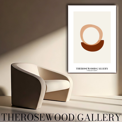 Modern Printable Wall Art | Quick Access | Neutral Warm Palette | Artistic Round Shapes | Muted Earth Colors | Subtle Pink Brown