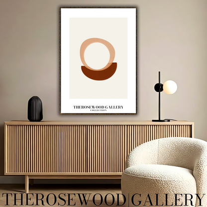 Modern Printable Wall Art | Quick Access | Neutral Warm Palette | Artistic Round Shapes | Muted Earth Colors | Subtle Pink Brown