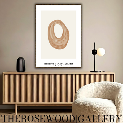 Modern Minimalist Poster | Quick Digital Access | Cozy Neutral Colors | Elegant Round Shapes | Subtle Earthy Hues | Brown-Taupe Details