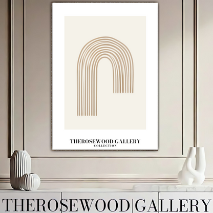 Simple Printable Wall Decor | Instant Access | Warm Neutral Color Palette | Graceful Arc Lines Designs | Subtle Muted Hues | Taupe Beige Tones